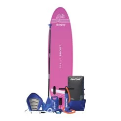 AQUAPLANET Kit De Planche à Pagaie Gonflable Pour Kayak - Rockit, Rose -Équipement De Surf aquaplanet kit de planche a pagaie gonflable pour kayak rockit rose 2