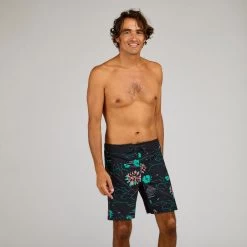 Boardshort Surf 500 19" PARADISE BLACK -Équipement De Surf boardshort surf 500 19 paradise black 2