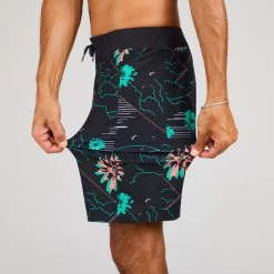 Boardshort Surf 500 19" PARADISE BLACK -Équipement De Surf boardshort surf 500 19 paradise black 7