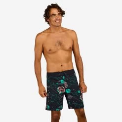 Boardshort Surf 500 19" PARADISE BLACK -Équipement De Surf boardshort surf 500 19 paradise black 8