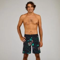 Boardshort Surf 500 19" PARADISE BLACK -Équipement De Surf boardshort surf 500 19 paradise black 9
