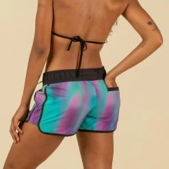 Boardshort Surf Femme TINI BLUR Avec Ceinture élastiquée Et Cordon De Serrage -Équipement De Surf boardshort surf femme tini blur avec ceinture elastiquee et cordon de serrage 2