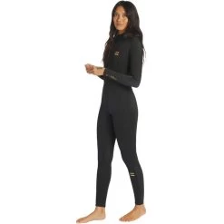 Billabong Combinaison De Surf Synergy 4/3mm- Zip Poitrine - Noir Femmes -Équipement De Surf combinaison de surf synergy 43mm zip poitrine noir femmes 2