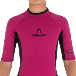 Tribord Combinaison Surf Shorty 100 Néoprène Enfant Violet -Équipement De Surf combinaison surf shorty 100 neoprene enfant violet 6