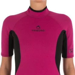Tribord Combinaison Surf Shorty 100 Néoprène Femme Violet -Équipement De Surf combinaison surf shorty 100 neoprene femme violet 8