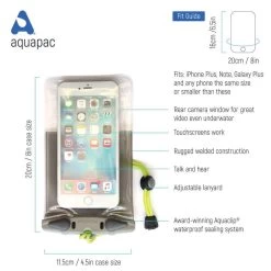 Aquapac Etui Professionnel étanche Pour Téléphone Plus Bleu -Équipement De Surf etui professionnel etanche pour telephone plus bleu 2
