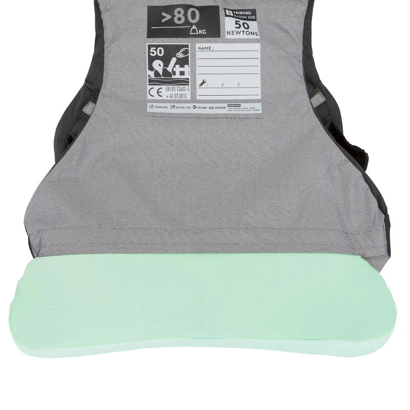 Tribord Gilet D'aide à La Flottabilité BA 50 Newtons Voile Dinghy 500 Noir 6 Tribord Gilet D'aide à La Flottabilité BA 50 Newtons Voile Dinghy 500 Noir – Image 6