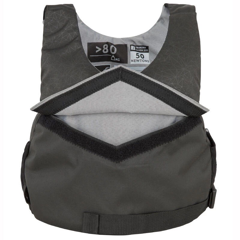 Tribord Gilet D'aide à La Flottabilité BA 50 Newtons Voile Dinghy 500 Noir 8 Tribord Gilet D'aide à La Flottabilité BA 50 Newtons Voile Dinghy 500 Noir – Image 8