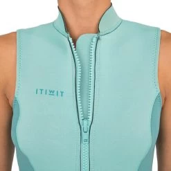 GILET NÉOPRÈNE KAYAK ET STAND UP PADDLE 500 FEMME 2 MM VERT -Équipement De Surf gilet neoprene kayak et stand up paddle 500 femme 2 mm vert 2