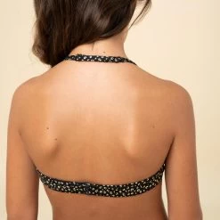 HAUT DE MAILLOT DE BAIN FOULARD FILLE 100 NOIR -Équipement De Surf haut de maillot de bain foulard fille 100 noir 4