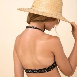 HAUT DE MAILLOT DE BAIN FOULARD FILLE 100 NOIR -Équipement De Surf haut de maillot de bain foulard fille 100 noir 6