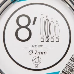 Leash Surf 8' (240 Cm) Diamètre 7 Mm Noir -Équipement De Surf leash surf 8 240 cm diametre 7 mm noir 5