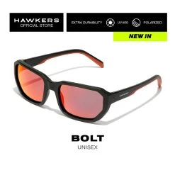HAWKERS Lunettes De Soleil Pour Homme Et Femme BLACK RUBY POLARIZED - BOLT -Équipement De Surf lunettes de soleil pour homme et femme black ruby polarized bolt 2