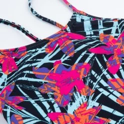 Maillot De Bain 1 Pièce Fille - 100 Hiloe Tropical Party Rose -Équipement De Surf maillot de bain 1 piece fille 100 hiloe tropical party rose 2