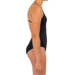 MAILLOT DE BAIN 1 PIECE FILLE 100 NOIR -Équipement De Surf maillot de bain 1 piece fille 100 noir 2