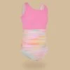 MAILLOT DE BAIN 1 PIECE FILLE 500 FUSHIA