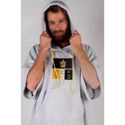 Pacifique Sud | Poncho Surf | Gris Clair | Avec Manches -Équipement De Surf pacifique sud poncho surf gris clair avec manches 2