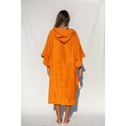 Pacifique Sud | Poncho Surf | Orange | Avec Manches -Équipement De Surf pacifique sud poncho surf orange avec manches 2