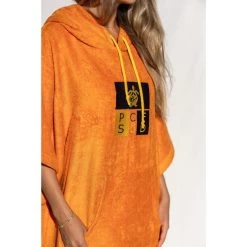 Pacifique Sud | Poncho Surf | Orange | Avec Manches -Équipement De Surf pacifique sud poncho surf orange avec manches 4