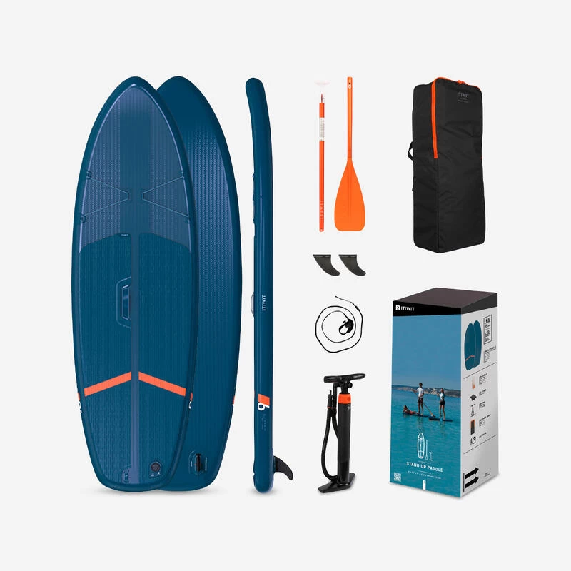 PACK (PLANCHE, POMPE ET PAGAIE) STAND UP PADDLE GONFLABLE DE RANDONNEE DEBUTANT 1 PACK (PLANCHE, POMPE ET PAGAIE) STAND UP PADDLE GONFLABLE DE RANDONNEE DEBUTANT