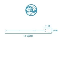 Pagaie Paddle 3 Segments -Équipement De Surf pagaie paddle 3 segments 3