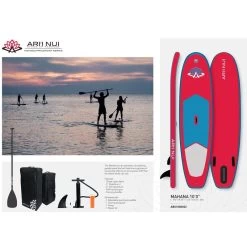 Planche De Stand Up Paddle Gonflable Mahana 10'0" Red -Équipement De Surf planche de stand up paddle gonflable mahana 100 red 2