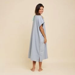 Poncho Surf Adulte - 100 Gris Chiné 12 Poncho Surf Adulte - 100 Gris Chiné -Équipement De Surf poncho surf adulte 100 gris chine 3