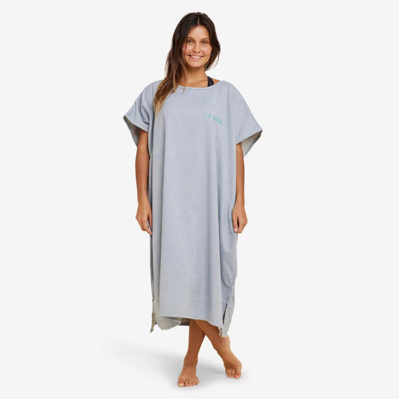 Poncho Surf Adulte - 100 Gris Chiné 1 Poncho Surf Adulte - 100 Gris Chiné