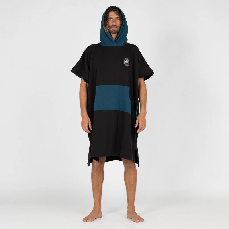 Poncho Surf Adulte - 500 Noir 3 Poncho Surf Adulte - 500 Noir – Image 3