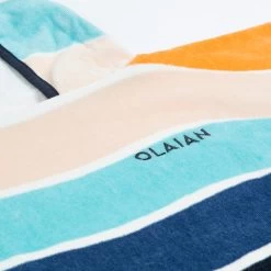 Poncho Surf Enfant 110 à 135 Cm - 500 Wavy Orange Bleu -Équipement De Surf poncho surf enfant 110 a 135 cm 500 wavy orange bleu 6