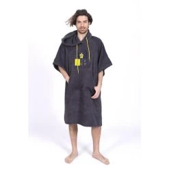 Poncho Surf Gris | Taille Unique | 100% Coton | Unisexe | Avec Manches -Équipement De Surf poncho surf gris taille unique 100 coton unisexe avec manches 5