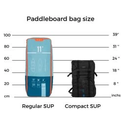 Sac à Dos De Transport De Stand Up Paddles Gonflables Compact Itiwit 8'/9/S/M/L -Équipement De Surf sac a dos de transport de stand up paddles gonflables compact itiwit 89sml 4