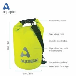 Aquapac Sac étanche 15L Heavyweight Avec Bandoulière Vert Acide -Équipement De Surf sac etanche 15l heavyweight avec bandouliere vert acide 2