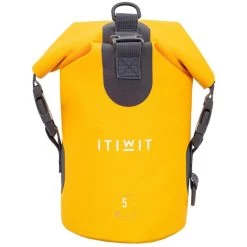 SAC POLOCHON ÉTANCHE 5L JAUNE -Équipement De Surf sac polochon etanche 5l jaune 2