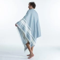 Serviette De Plage Poncho 190 X 190 Cm - Gris Bleu 15 Serviette De Plage Poncho 190 X 190 Cm - Gris Bleu -Équipement De Surf serviette de plage poncho 190 x 190 cm gris bleu 5