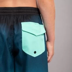 SHORT DE BAIN 500 BLEU NOIR -Équipement De Surf short de bain 500 bleu noir 3