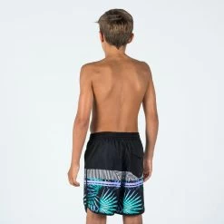 Short De Bain Garçon - 500 Palmsand Noir -Équipement De Surf short de bain garcon 500 palmsand noir 2
