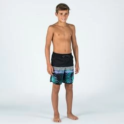 Short De Bain Garçon - 500 Palmsand Noir -Équipement De Surf short de bain garcon 500 palmsand noir 5
