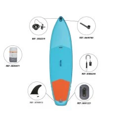 STAND UP PADDLE GONFLABLE DÉBUTANT 9 PIEDS BLEU ET ORANGE -Équipement De Surf stand up paddle gonflable debutant 9 pieds bleu et orange 4