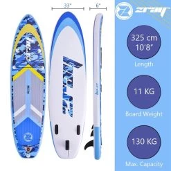 Zray SUP Gonflable Camo 10'8" Dropstitch 325x84x15 Cm (10'8x33"x6") - Option Kayak 9 Zray SUP Gonflable Camo 10'8" Dropstitch 325x84x15 Cm (10'8x33"x6") - Option Kayak -Équipement De Surf sup gonflable camo 108 dropstitch 325x84x15 cm 108x33x6 option kayak 2