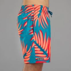 Surf Boardshort Standard 100 BIGPALM BLUE -Équipement De Surf surf boardshort standard 100 bigpalm blue 2