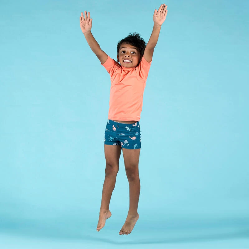 T-shirt Anti UV Bébé Manches Courtes Corail 2 T-shirt Anti UV Bébé Manches Courtes Corail – Image 2