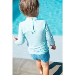 T-shirt Anti UV Bébé Manches Longues Bleu -Équipement De Surf t shirt anti uv bebe manches longues bleu 6