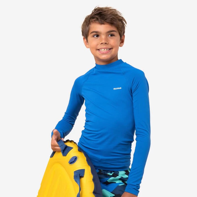 Tee Shirt Anti Uv Enfant Manches Longues Bleu 1 Tee Shirt Anti Uv Enfant Manches Longues Bleu