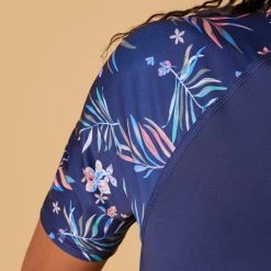 Roxy Tee Shirt Anti UV Femme Manches Courtes Surf Floral Bleu -Équipement De Surf tee shirt anti uv femme manches courtes surf floral bleu 5