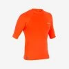 Tee Shirt Anti Uv Surf Top 100 Manches Courtes Homme Orange Fluo