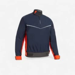 Tribord Vareuse Coupe-vent Voile Homme Dinghy 500 Bleu Foncé/orange