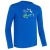 Water Tee Shirt Anti UV Surf Manches Longues Enfant Bleu Imprimé